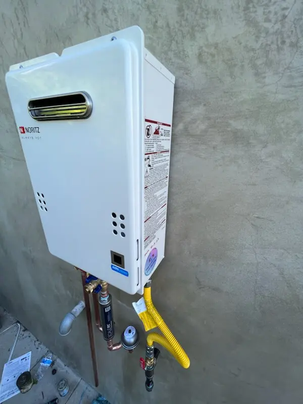 Tankless water heater installation for Overton South homes