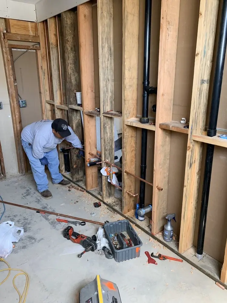 Commercial rough-in plumbing for Water Heater Replacement in Overton South